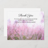 パープルラベンダーガーデン葬儀ありがとうノートカード サンキューカード (正面/裏面)