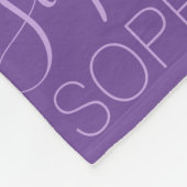 パープルラベンダーガールズネームカスタムパーソナライズされた フリースブランケット (角)