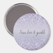 パープルラベンダーグラデーショングリッタースパークル マグネット (正面/裏面)