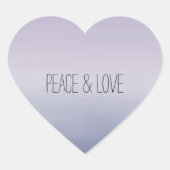 パープルラベンダーグラデーション ハートシール (正面)