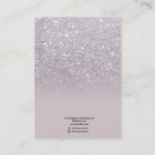 パープルラベンダーグリッタージュエリーイヤリングディスプレイ 名刺 (裏面)
