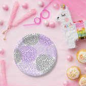 パープルラベンダーグレーダリアベビーシャワー/ブライダル ペーパープレート (パーティー)