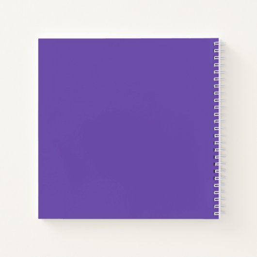 パープルラベンダーシャンガヌウォーターカラーフローラ ノートブック (裏面)