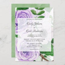 パープルラベンダーバラグリーンウォーター結婚カラー