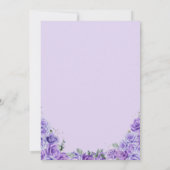 パープルラベンダーバラシルバーティアラキンセアニェラ 招待状 (裏面)