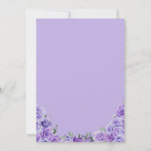 パープルラベンダーバラ&シルバーティアラキンセアニェラ 招待状 (裏面)