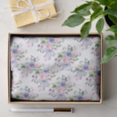 パープルラベンダーピンク結婚フローラ 薄葉紙 (ギフト)