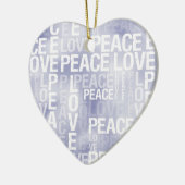 パープルラベンダーピースラブ セラミックオーナメント (左)