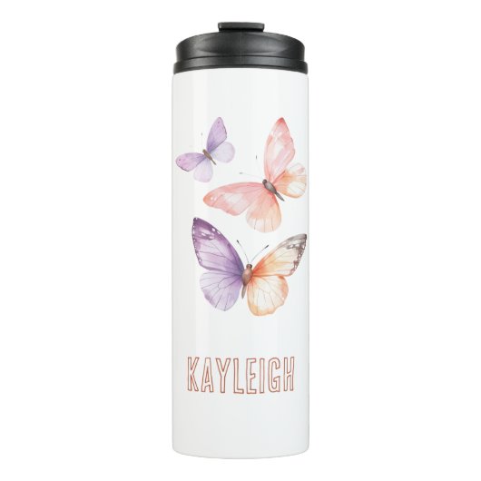 パープルラベンダーピーチチョウ タンブラー (正面)