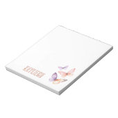 パープルラベンダーピーチチョウ ノートパッド (回転)