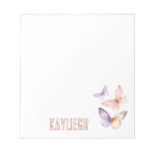 パープルラベンダーピーチチョウ ノートパッド (正面)