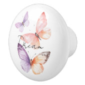 パープルラベンダーピーチ蝶の夢 セラミックノブ (右)