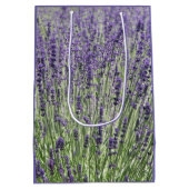 パープルラベンダーフィールドフローラ ミディアムペーパーバッグ (裏面)