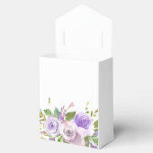 パープルラベンダーフラワーズブライダルシャワーお願いボックス フェイバーボックス (オープン)