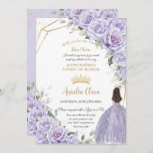パープルラベンダーフローラキンセアニラ玉提案 招待状 (正面/裏面)