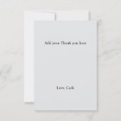 パープルラベンダーフローラサンキューベビーシャワーカード サンキューカード (裏面)