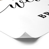 パープルラベンダーフローラボホブライダルシャワーウェルカム ポスター (角)