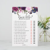 パープルラベンダーフローラボホブライダルシャワーゲーム (スタンド正面)