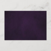 パープルラベンダーフローラボホ結婚の詳細カード エンクロージャーカード (裏面)