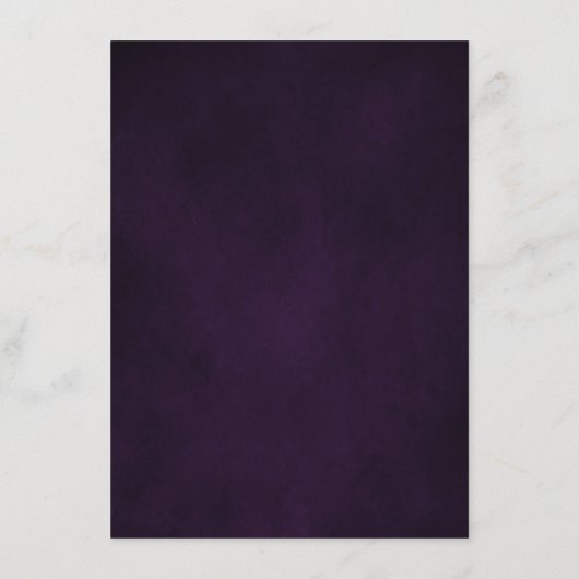 パープルラベンダーフローラボホ結婚の詳細カード エンクロージャーカード (裏面)