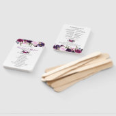 パープルラベンダーフローラボホ結婚式 プログラム ハンドファン (組立なし)