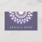パープルラベンダーフローラロータス 名刺 (正面)