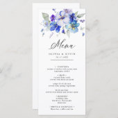 パープルラベンダーブルーネイビーダスティー結婚フローラ メニュー (正面/裏面)