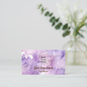 パープルラベンダープロフェッショナル名刺 名刺 (スタンド正面)