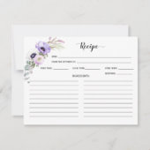 パープルラベンダーホワイトウォーターカラーフローラレシピ (正面)