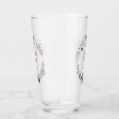 パープルラベンダーホワイト結婚フローラの形見 タンブラーグラス (右)