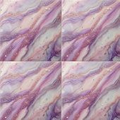 パープルラベンダーマーブルグリッター静脈と渦巻き タイル