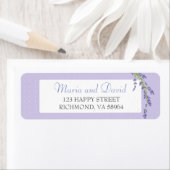 パープルラベンダー差出人住所 ラベル (インサイチュ)