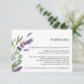 パープルラベンダー素朴フローラ結婚ズ詳細 エンクロージャーカード (スタンド正面)