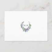 パープルラベンダー素朴フローラ結婚ズ詳細 エンクロージャーカード (裏面)