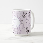 パープルラベンダー花 コーヒーマグカップ (正面右)