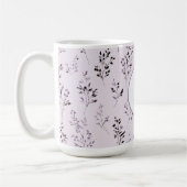 パープルラベンダー花 コーヒーマグカップ (左)