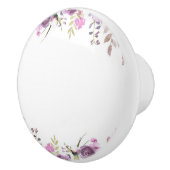 パープルラベンダー薄紫ウォーターカラーフローラシック セラミックノブ (右)