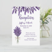 パープルラベンダー薄紫フラワー結婚式招待状 招待状 (スタンド正面)