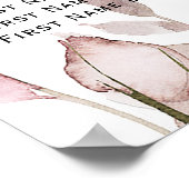 パープルラベンダー薄紫結婚フローラの座席 ポスター (角)