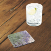 パープルラベンダー開花フローラ コースター