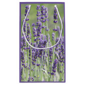 パープルラベンダー開花フローラ スモールペーパーバッグ (裏面)