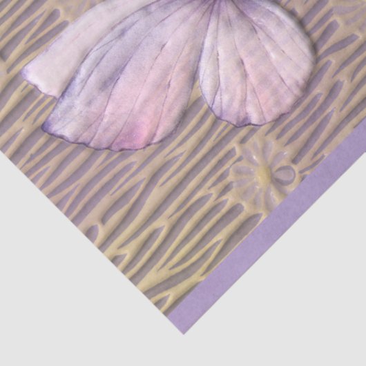 パープルラベンダー開花薬用ヴィンテージエフェメラ 薄葉紙 (詳細)