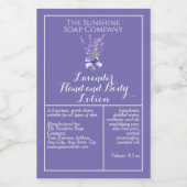 パープルラベンダー防水化粧品ボトルラベル フードラベル (シングルラベル)