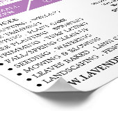 パープルラベンダー、ガーデニングサービス、園芸家 ポスター (角)