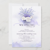 パープルラベンダー「我々はまだ行う」結婚の記念日 招待状 (正面)