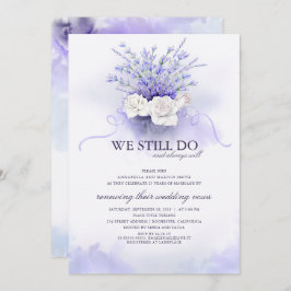 パープルラベンダー「我々はまだ行う」結婚の記念日 招待状