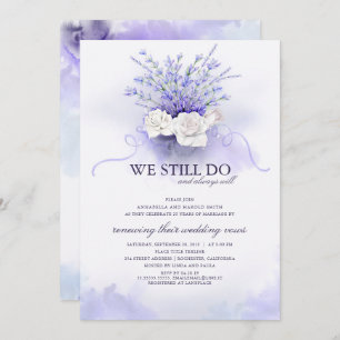 パープルラベンダー「我々はまだ行う」結婚の記念日 招待状