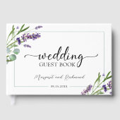 パープルラベ素朴ンダーフローラ結婚ズゲストブック ゲストブック (正面)