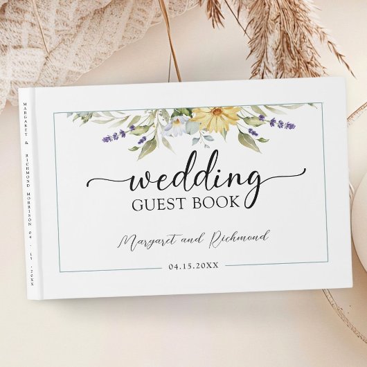 パープルラベ素朴ンダーフローラ結婚ズゲストブック ゲストブック