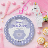 パープルラムベビーシャワーカワイイモダンシンプルカスタム ペーパープレート (パーティー)